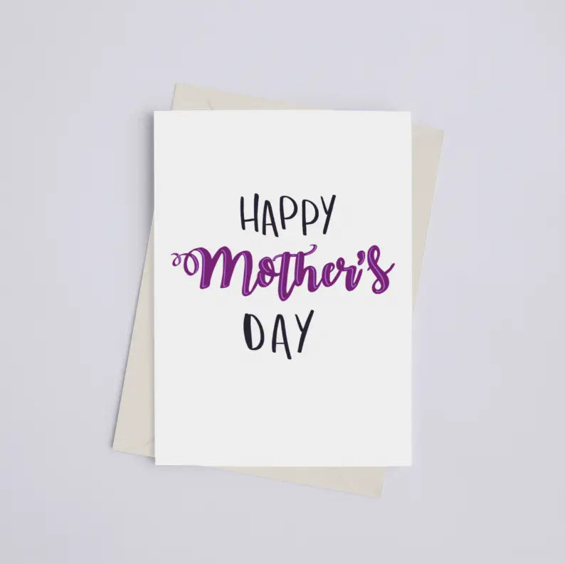 Happy Mother's Day - Greeting Card Black Cat Bazaar