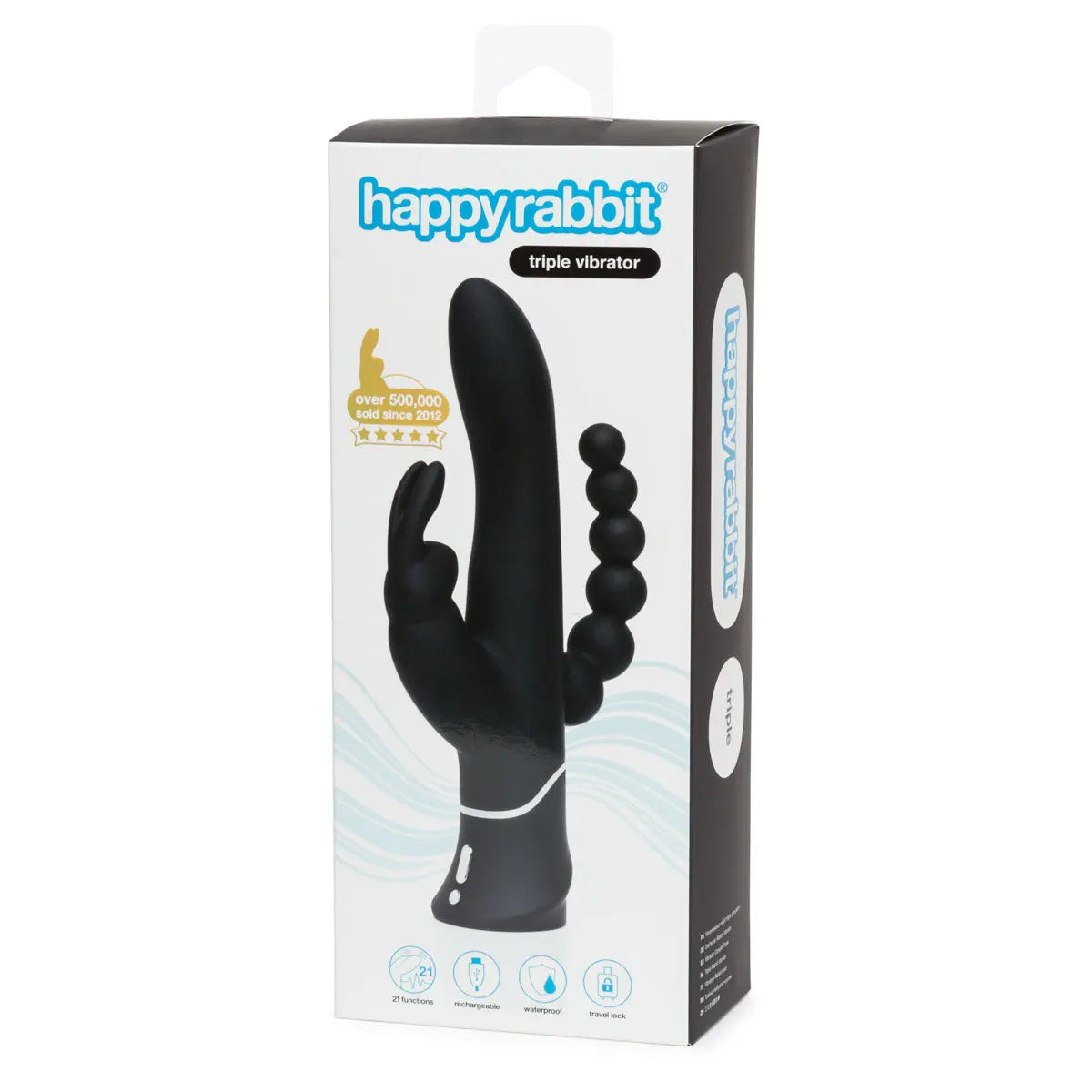 Happy Rabbit Elite Triple Curve - Black Happy Rabbit