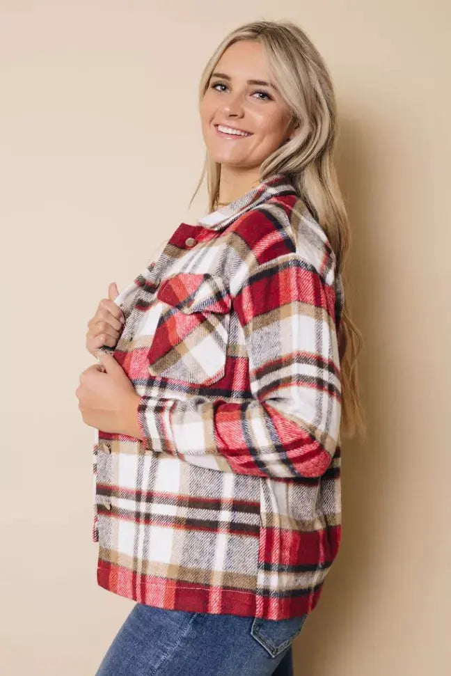 Harvey Plaid Print Shirt Stay Warm in Style