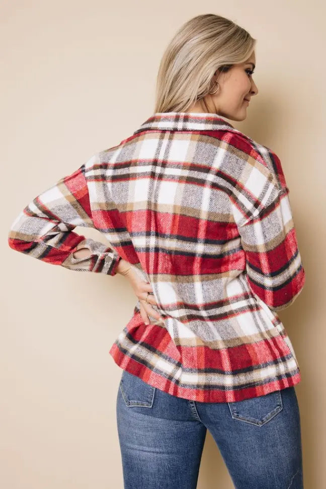 Harvey Plaid Print Shirt Stay Warm in Style
