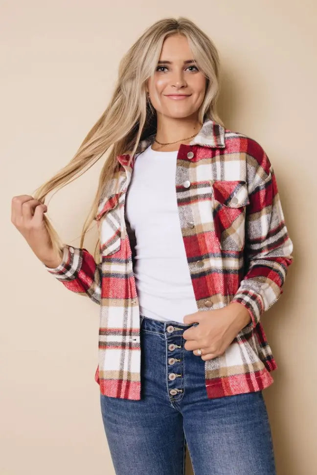 Harvey Plaid Print Shirt Stay Warm in Style