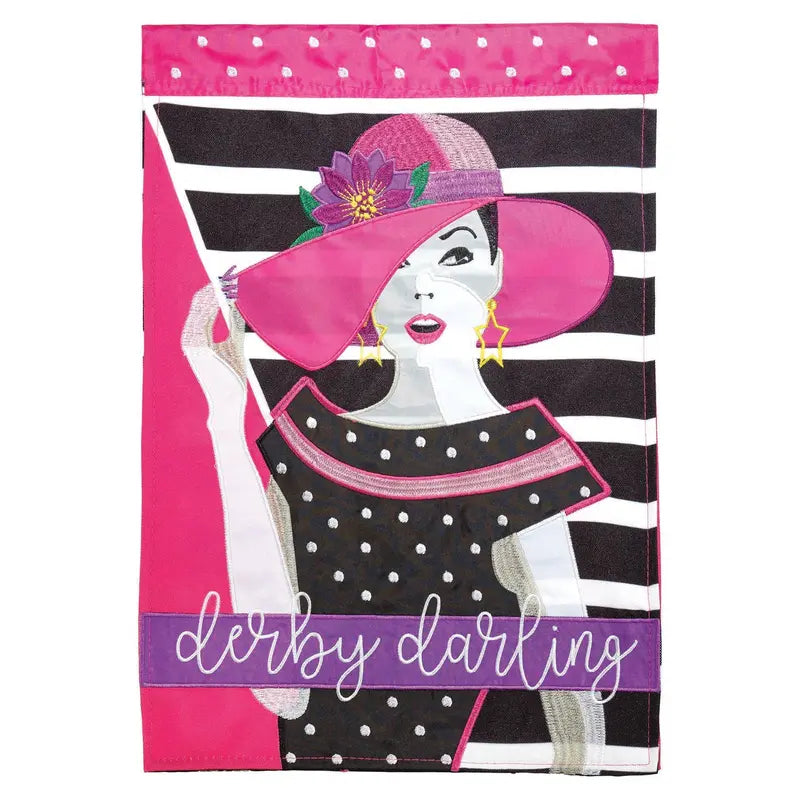 Hatderby Darling Applique Garden Flag Dicksons Inc