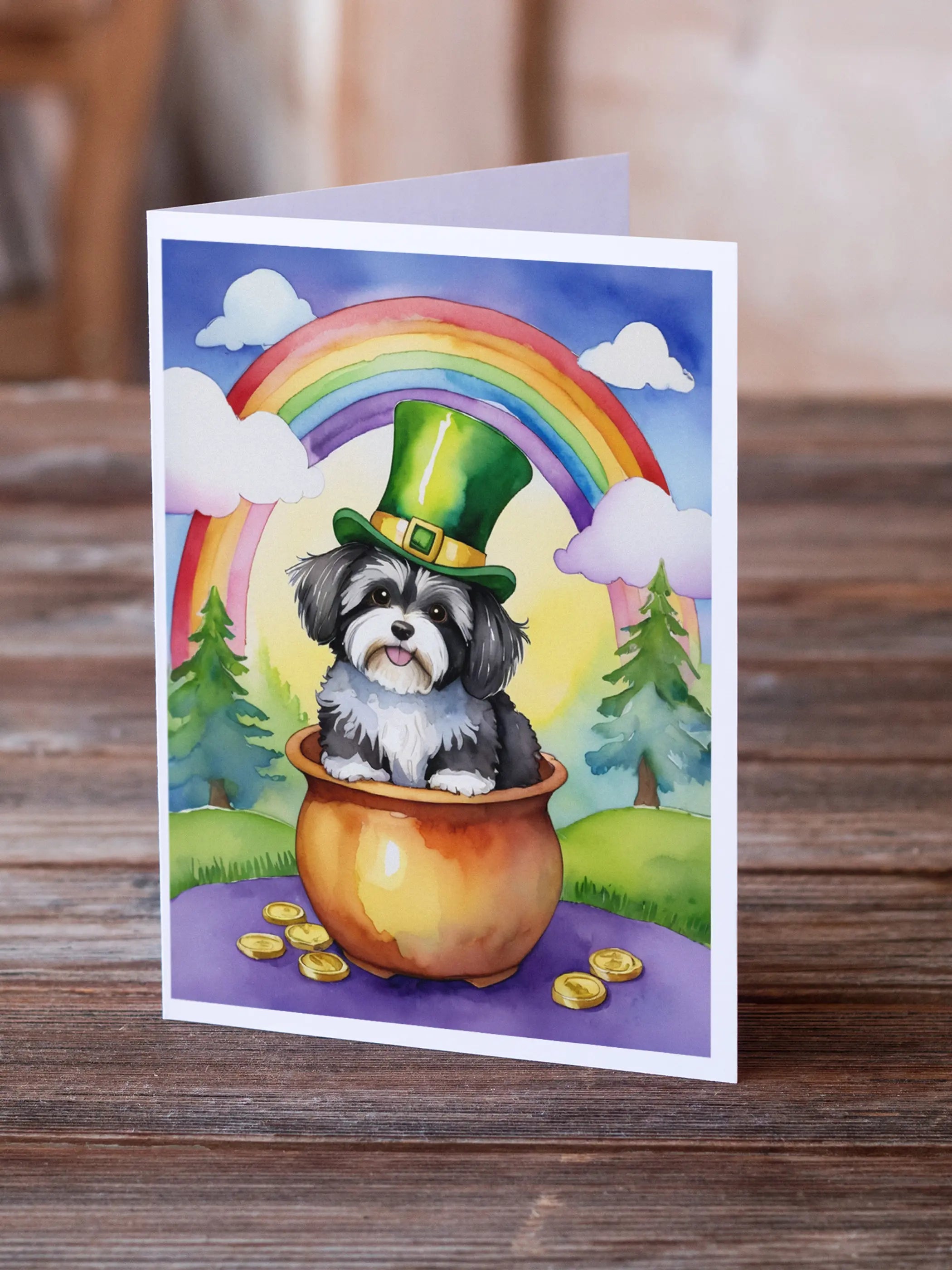 Havanese St Patrick's Day Greeting Cards Pack of 8 Caroline's Treasures