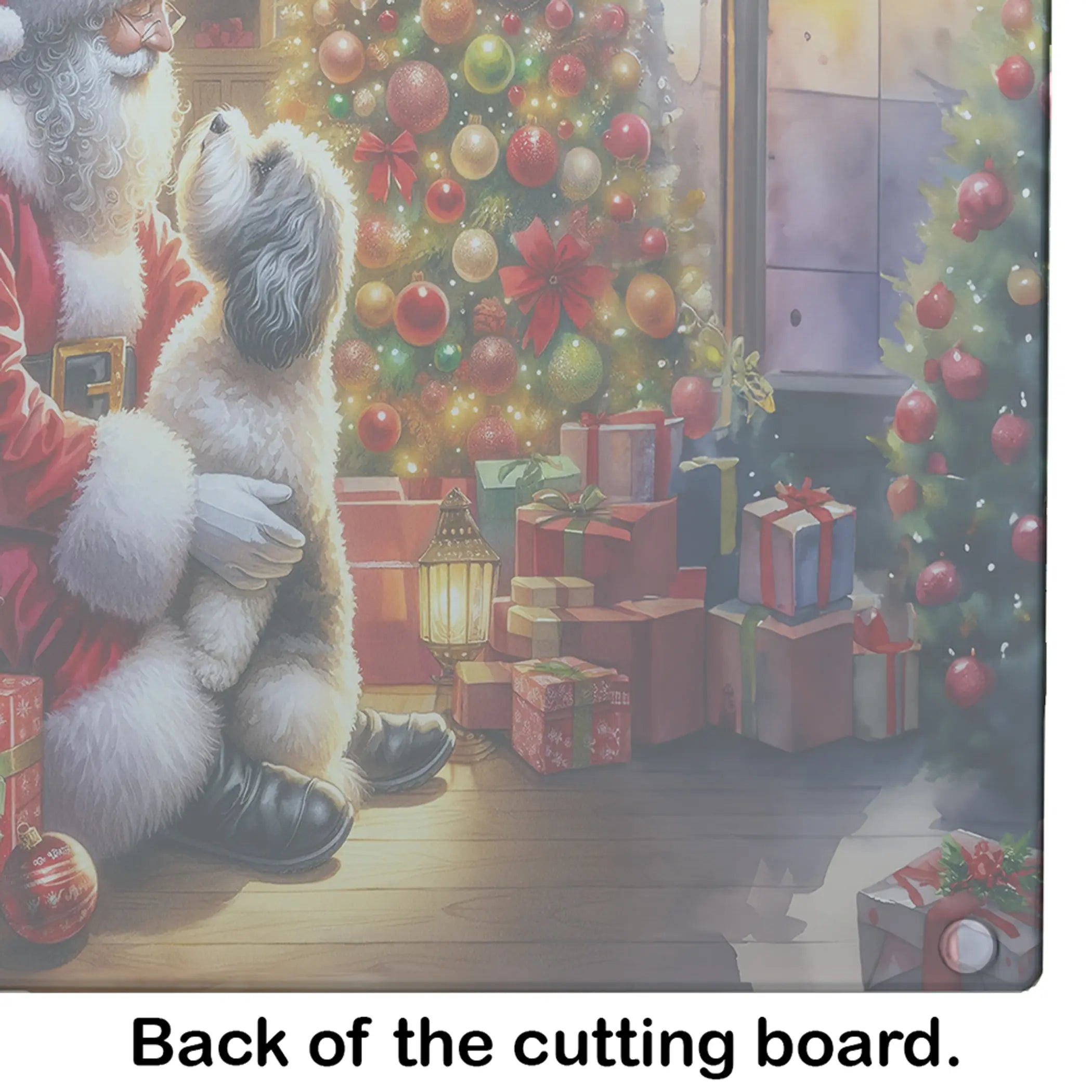 Havanese and Santa Claus Glass Cutting Board Caroline's Treasures