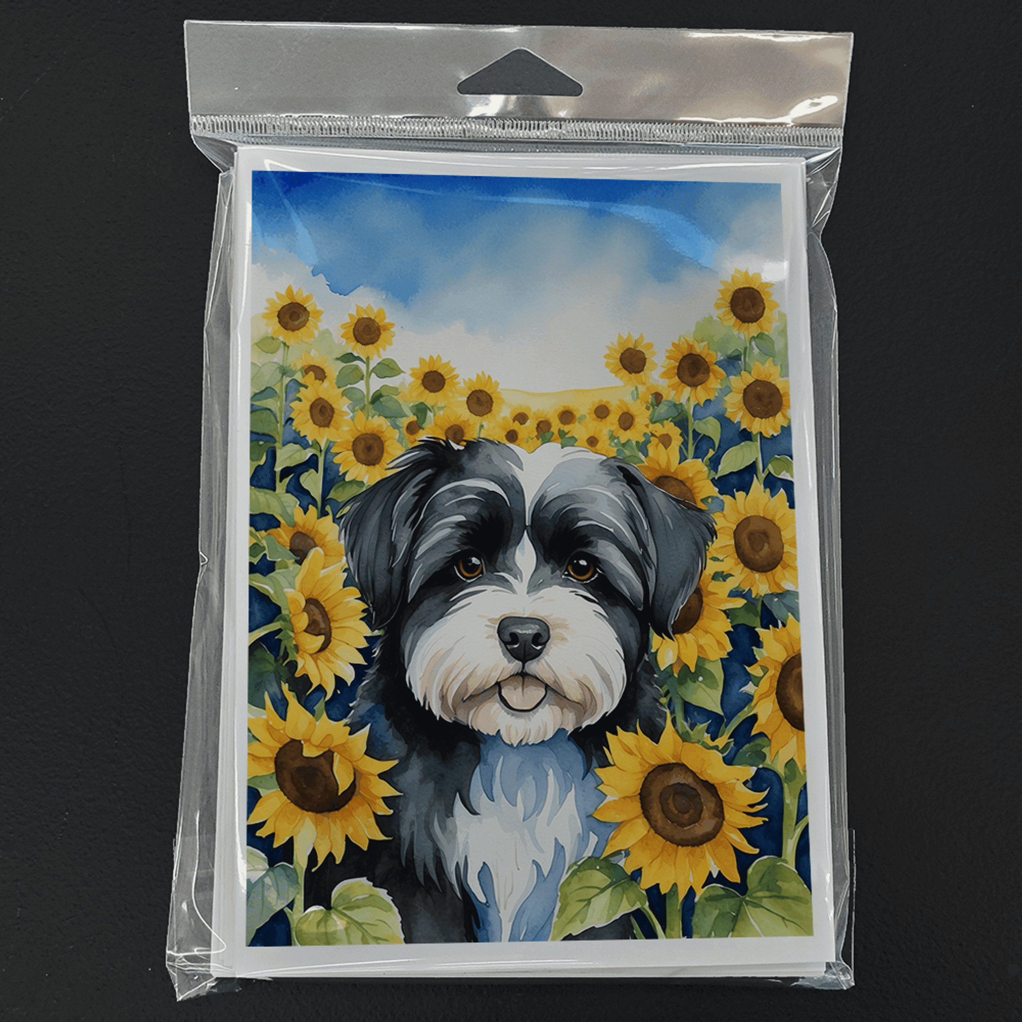 Havanese in Sunflowers Greeting Cards Pack of 8 Caroline's Treasures