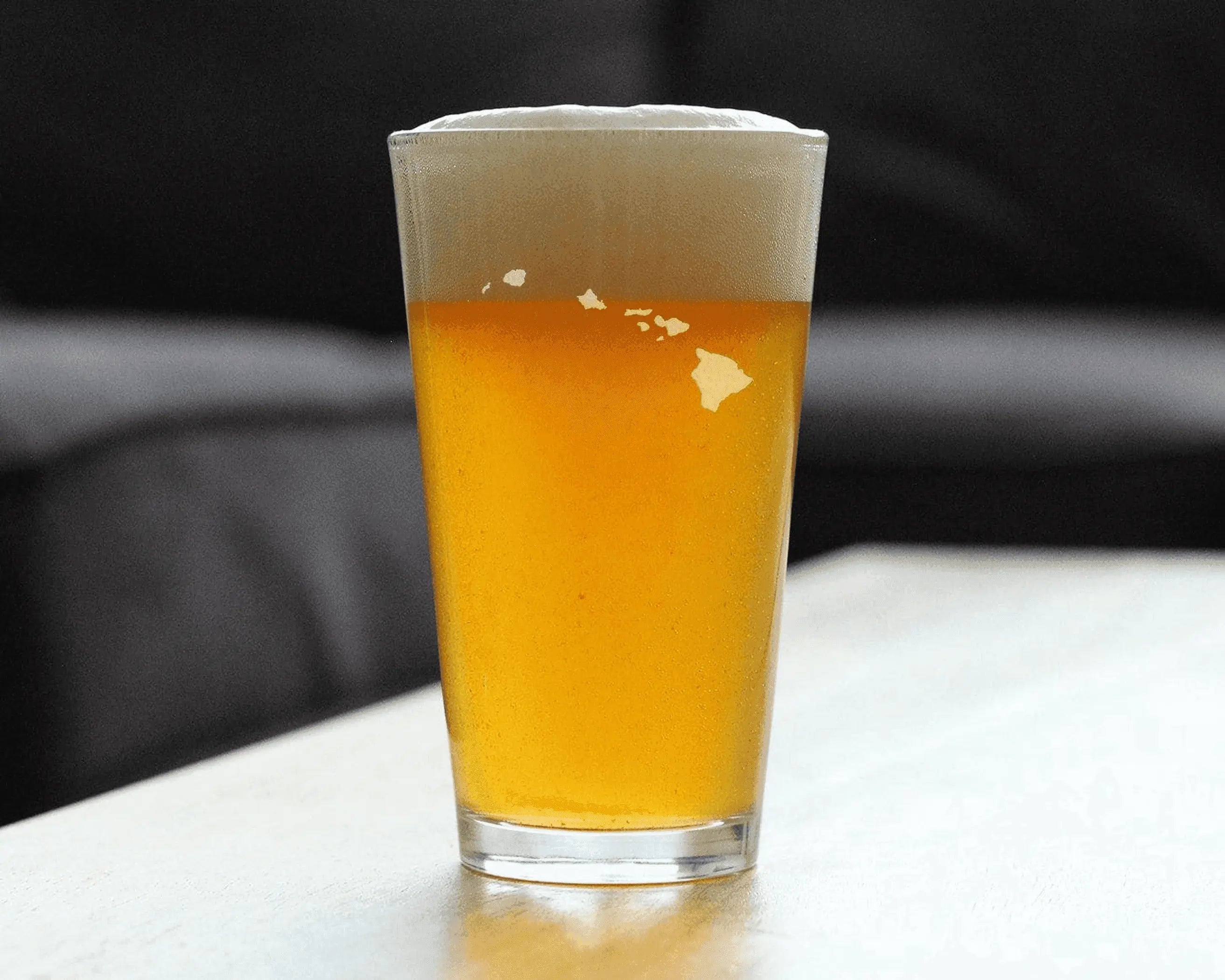 Hawaii Outline Pint Glass for Beer - Hawaiian Gifts Bevvee