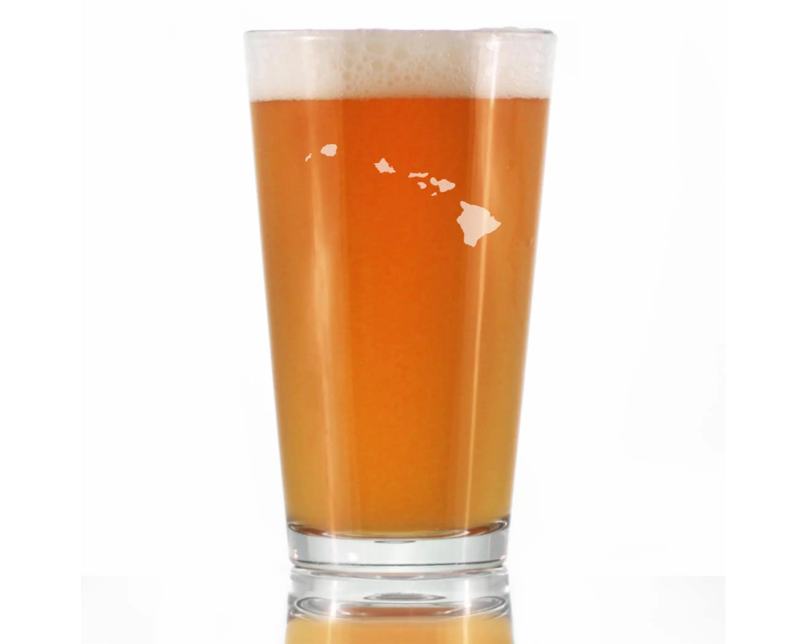 Hawaii Outline Pint Glass for Beer - Hawaiian Gifts Bevvee