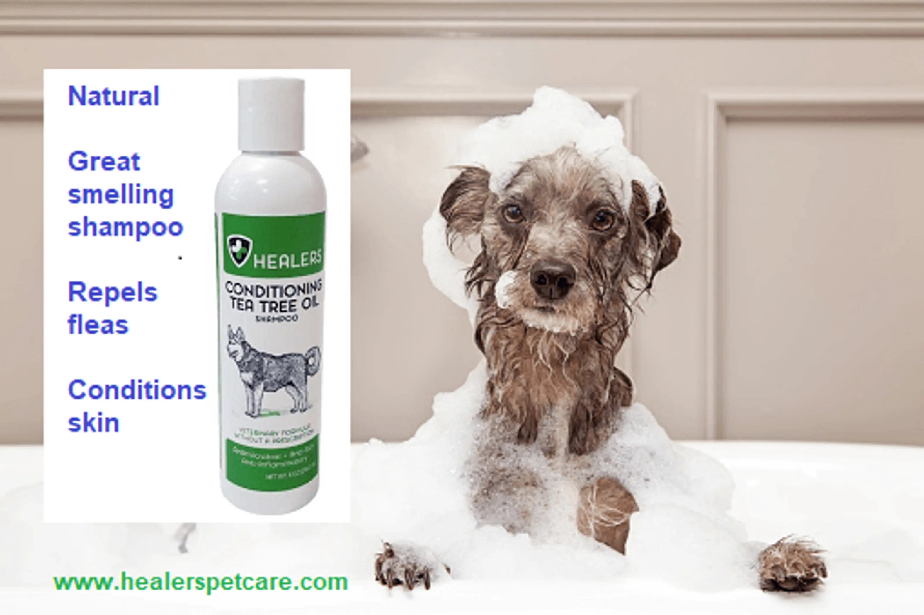 Healers Tea Tree Oil Conditioning Shampoo for Pets (8oz) Healers Petcare