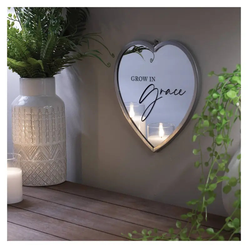 Heart Mirror Grow In Grace Med Silver Dicksons Inc