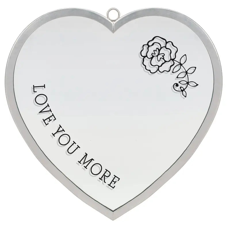 Heart Mirror Love You More Silver Dicksons Inc