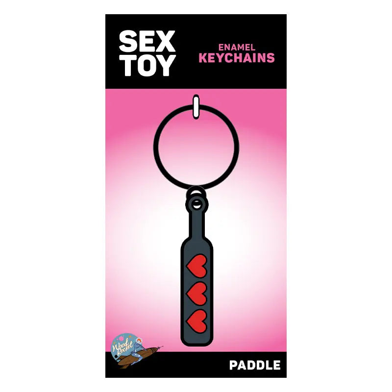 Heart Paddle Keychain Wood Rocket
