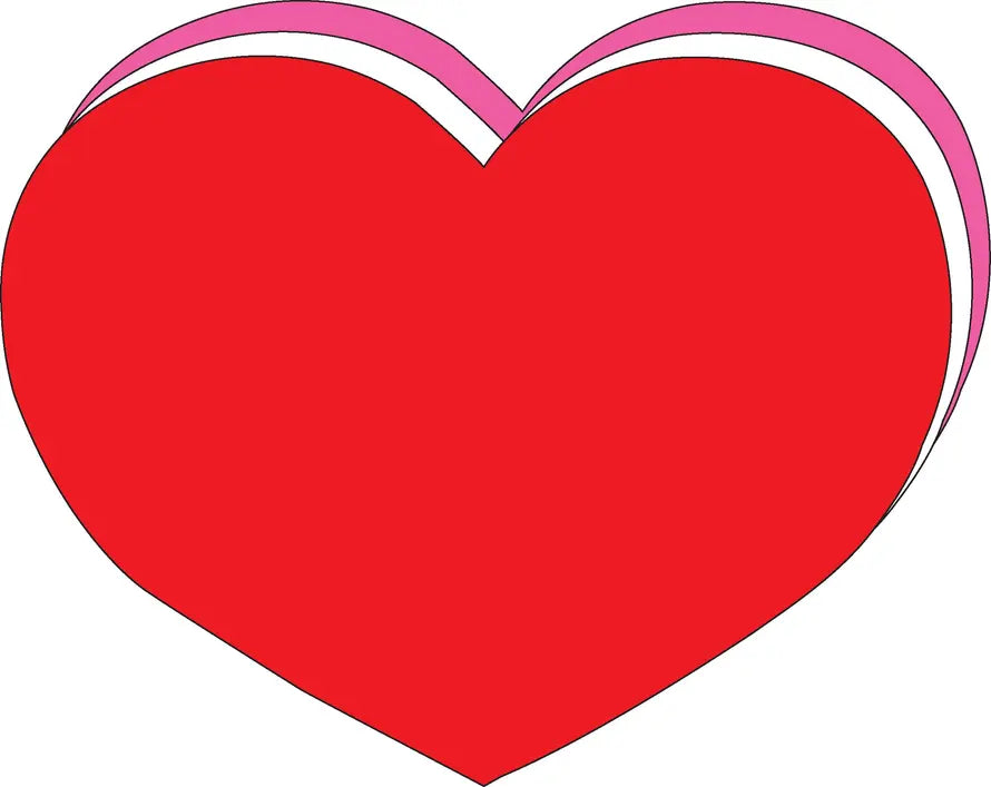 Heart Tri-Color Super Cut-Outs Creative Shapes