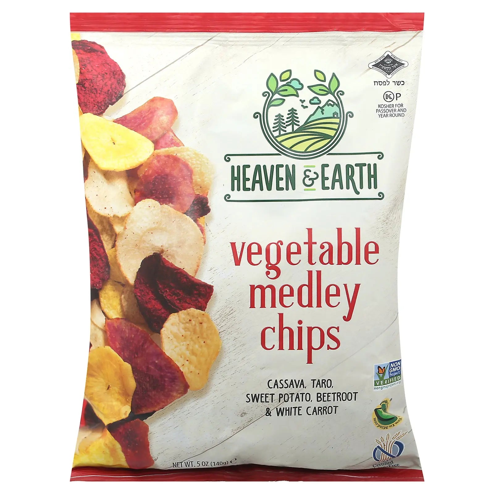 Heaven & Earth - Chips Vegetable Medley - Case Of 12 - 5 Oz Heaven & Earth