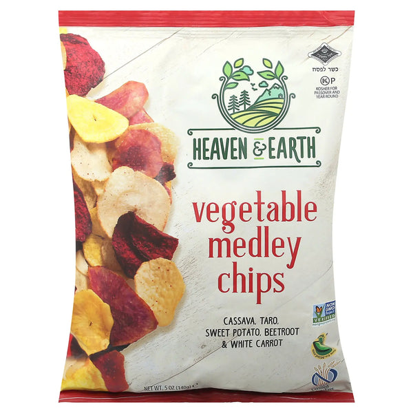 Heaven & Earth - Chips Vegetable Medley - Case Of 12 - 5 Oz Heaven & Earth