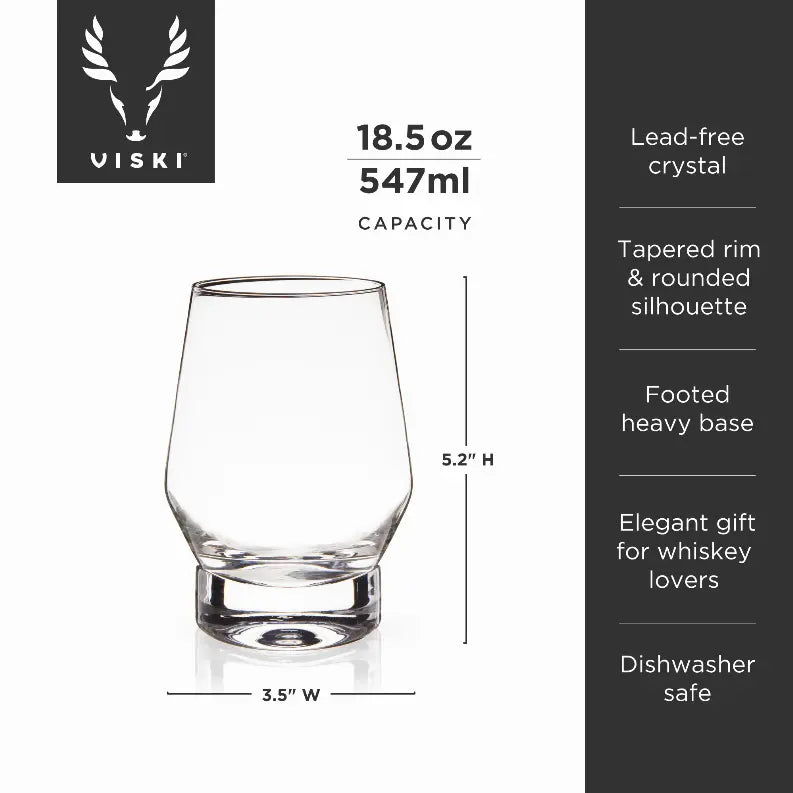 Heavy Base Crystal Whiskey Glasses by Viski True Brands