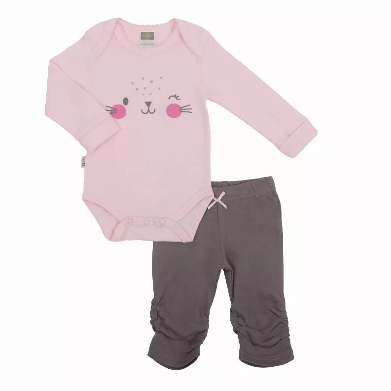 Hello World Ls Bodysuit & Legging Set Kushies