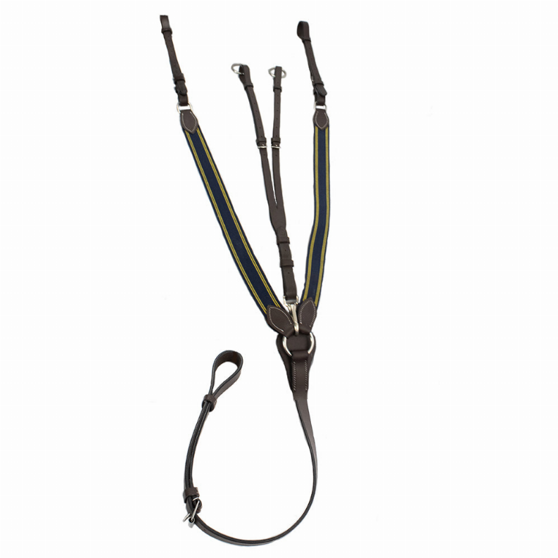 Henri de Rivel Pro Elastic Breastplate Martingale with Running Attachment JPC Equestrian
