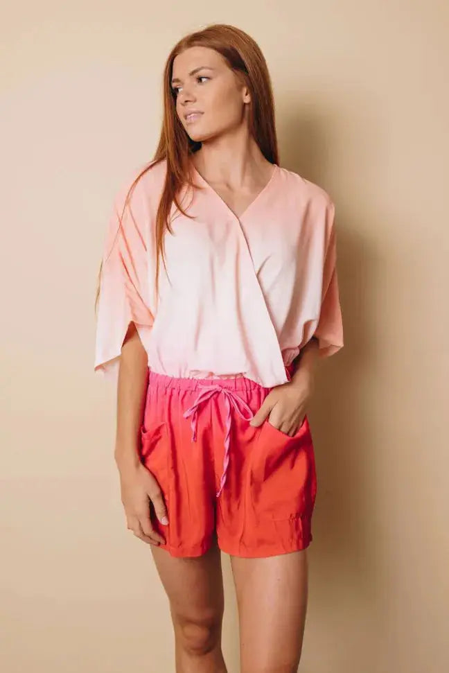 Her Story Ombre Kimono Romper Stay Warm in Style