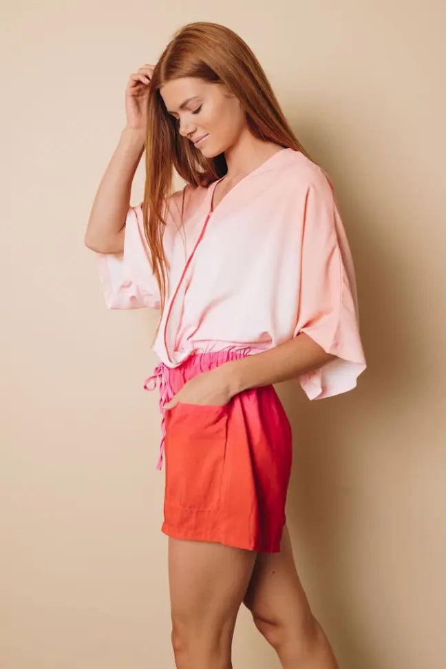 Her Story Ombre Kimono Romper Stay Warm in Style