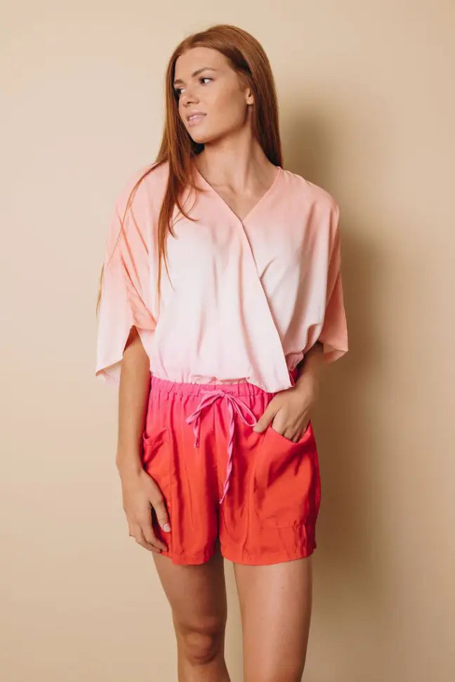 Her Story Ombre Kimono Romper Stay Warm in Style