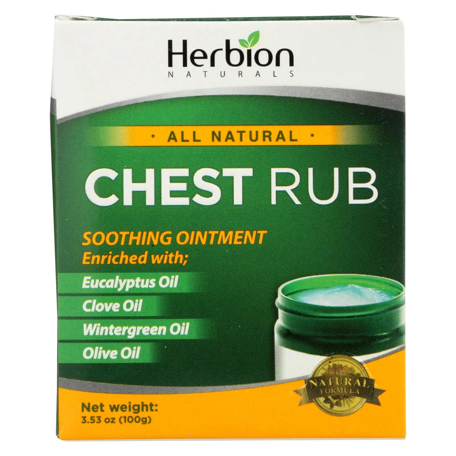 Herbion Naturals All Natural Chest Rub Ointment  - 1 Each - 3.53 Oz Herbion Naturals