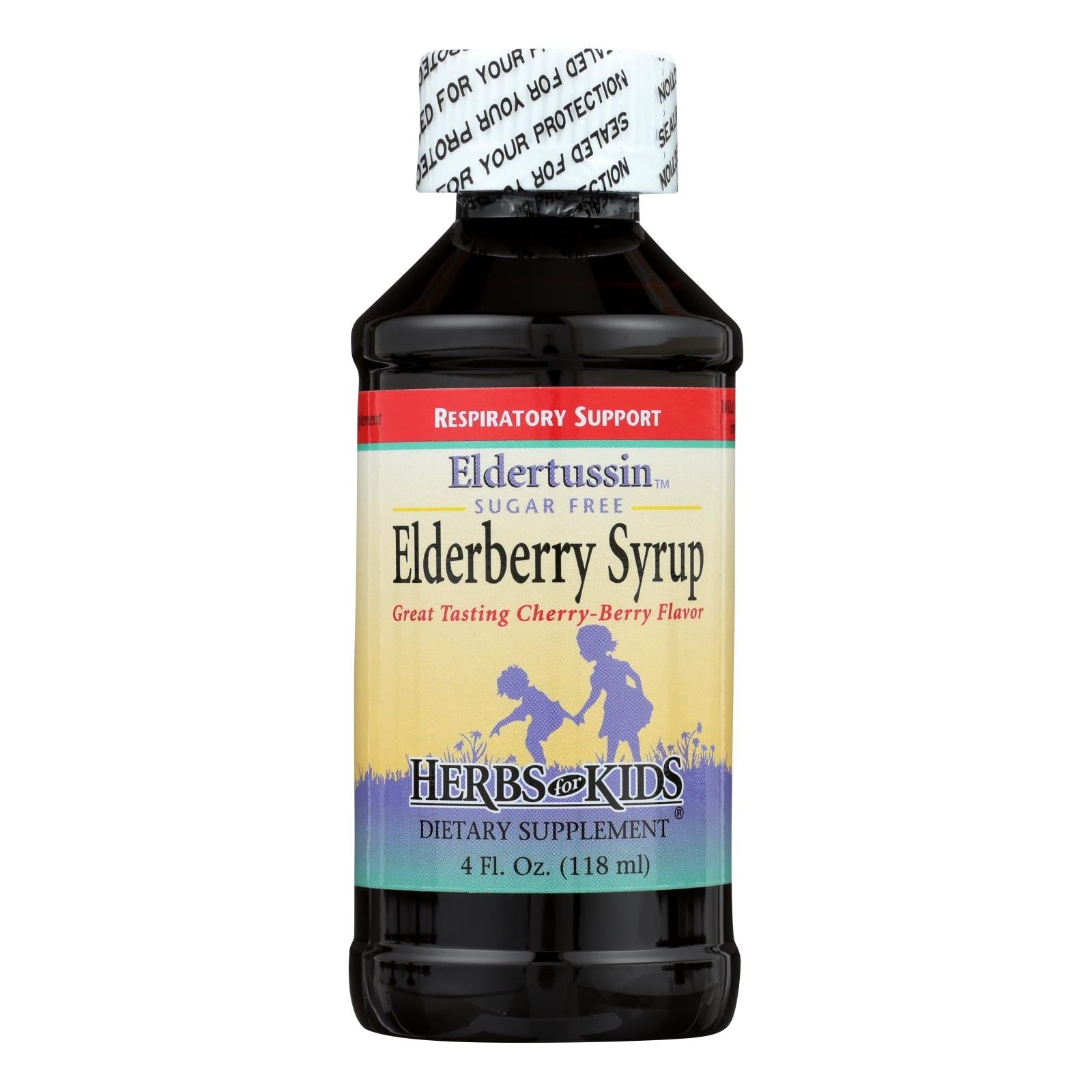 Herbs For Kids Eldertussin Elderberry Syrup - 4 Oz Herbs For Kids