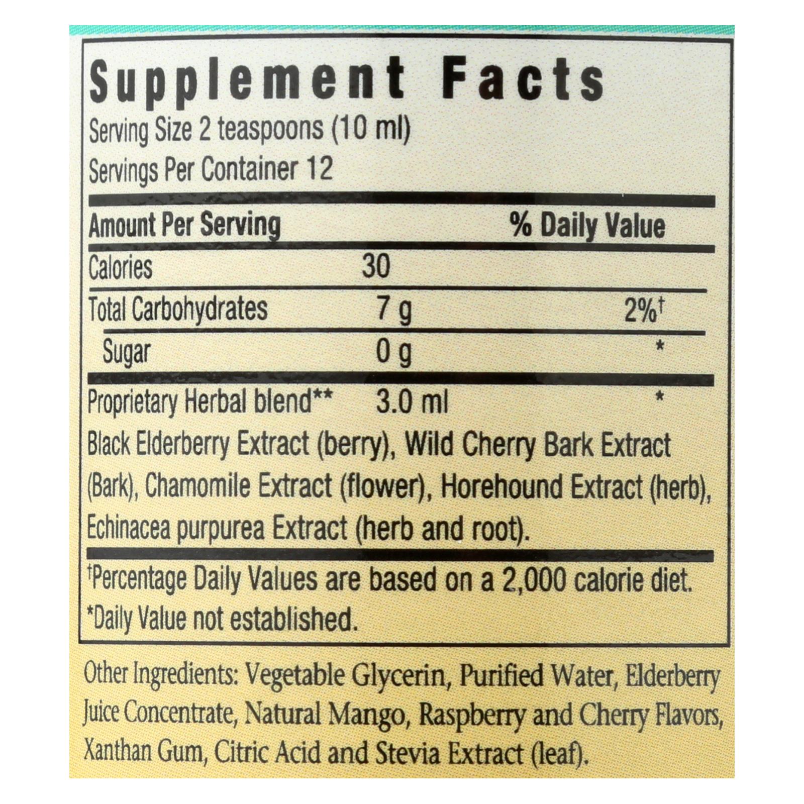 Herbs For Kids Eldertussin Elderberry Syrup - 4 Oz Herbs For Kids