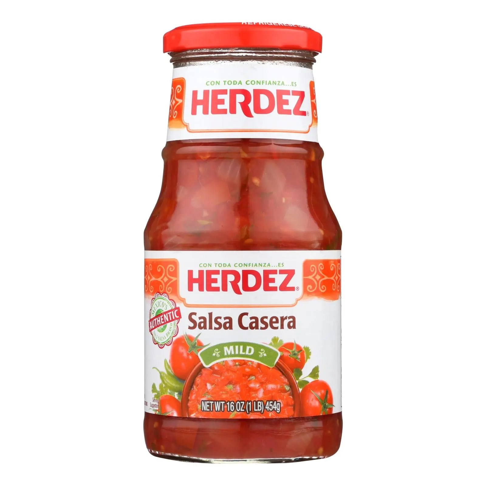 Herdez Salsa - Casera Medium - Case Of 12 - 16 Oz. Herdez