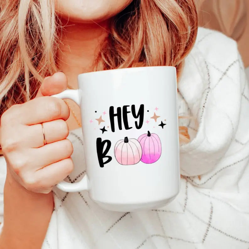 Hey boo ceramic coffee mug Mug & Mini