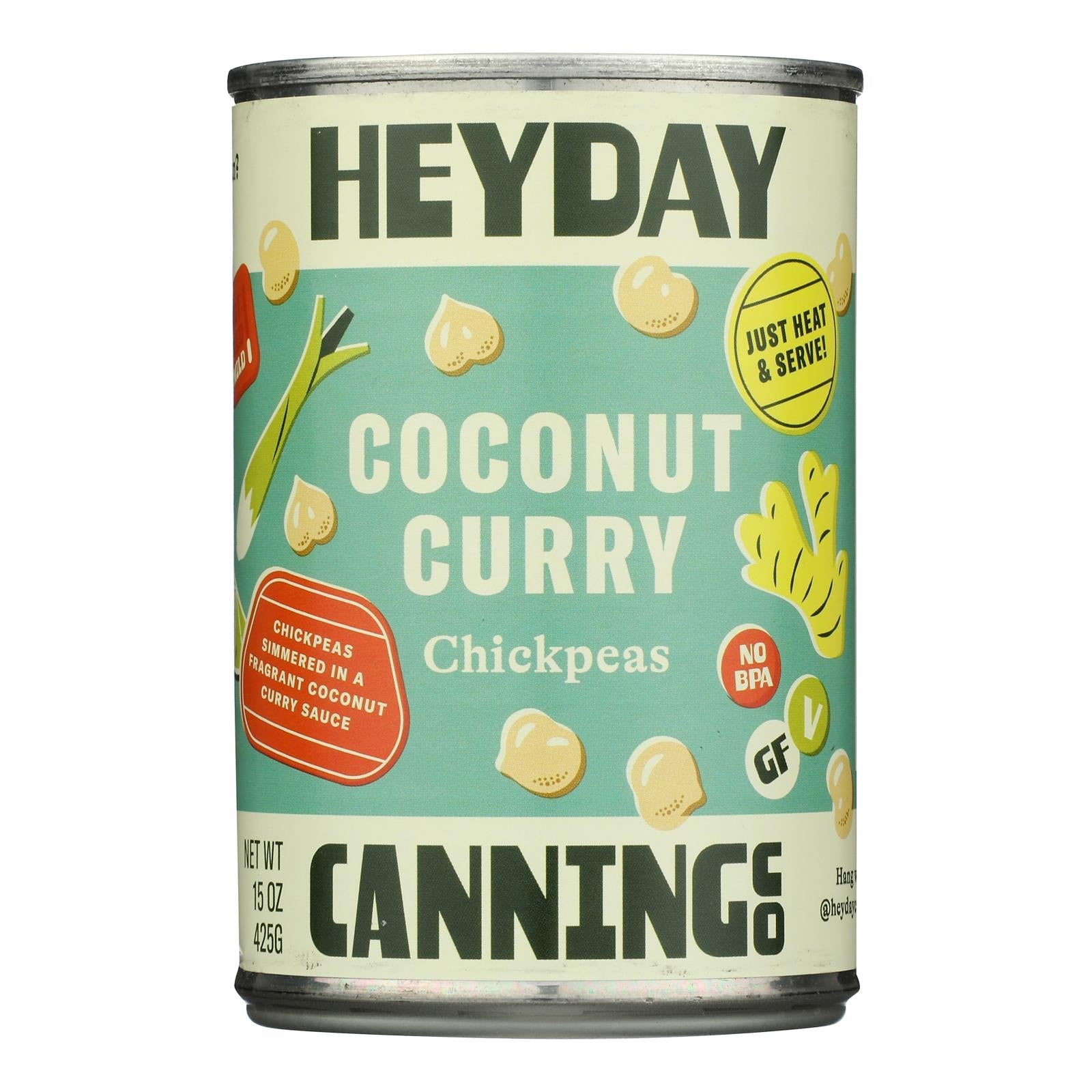 Heyday Canning Co. - Chickpeas Coconut Curry - Cs Of 12-15 Oz Heyday Canning Co