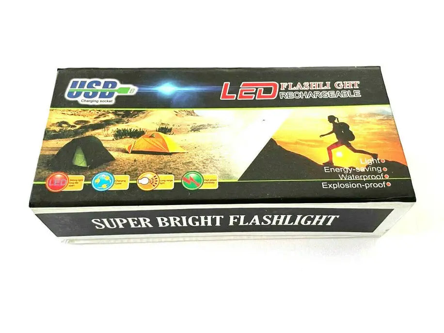 High Power Lumens T6 Led Flashlight USB Rechargeable Zoom Wi Hashir Products