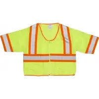 High Visibility ANSI Class 3 Mesh Vest w MUTUAL INDUSTRIES INC.
