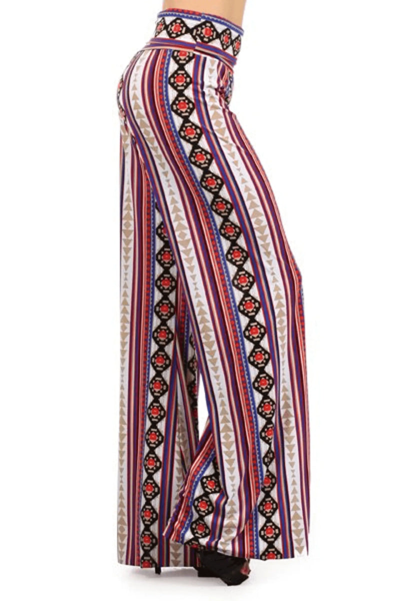 High Waist Ethnic Printed Palazzo Pants SurelyMine