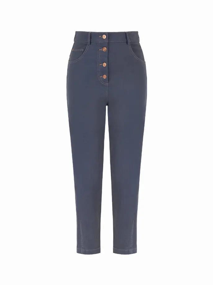 High-Waisted Mom Denim Pants Nocturne