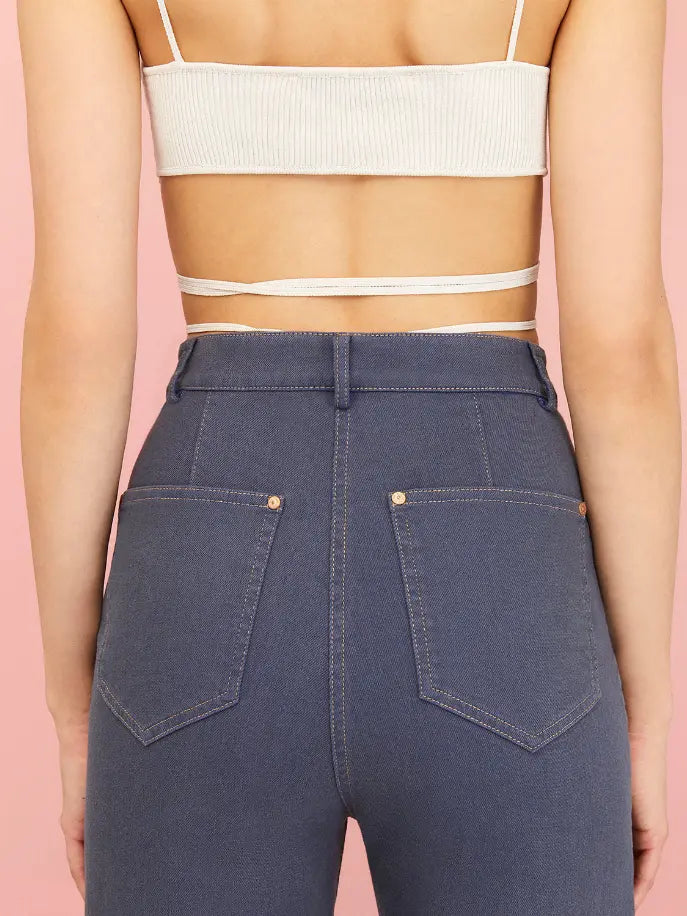 High-Waisted Mom Denim Pants Nocturne