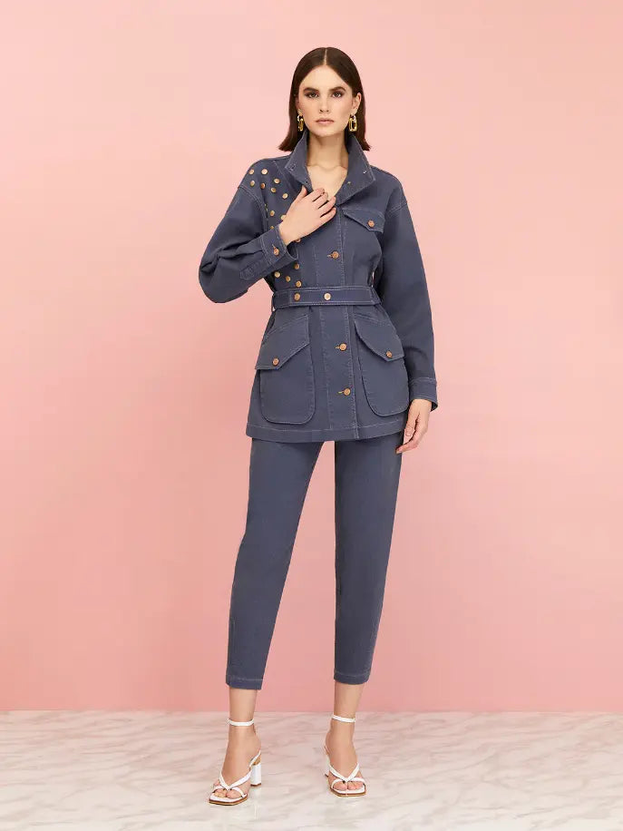 High-Waisted Mom Denim Pants Nocturne