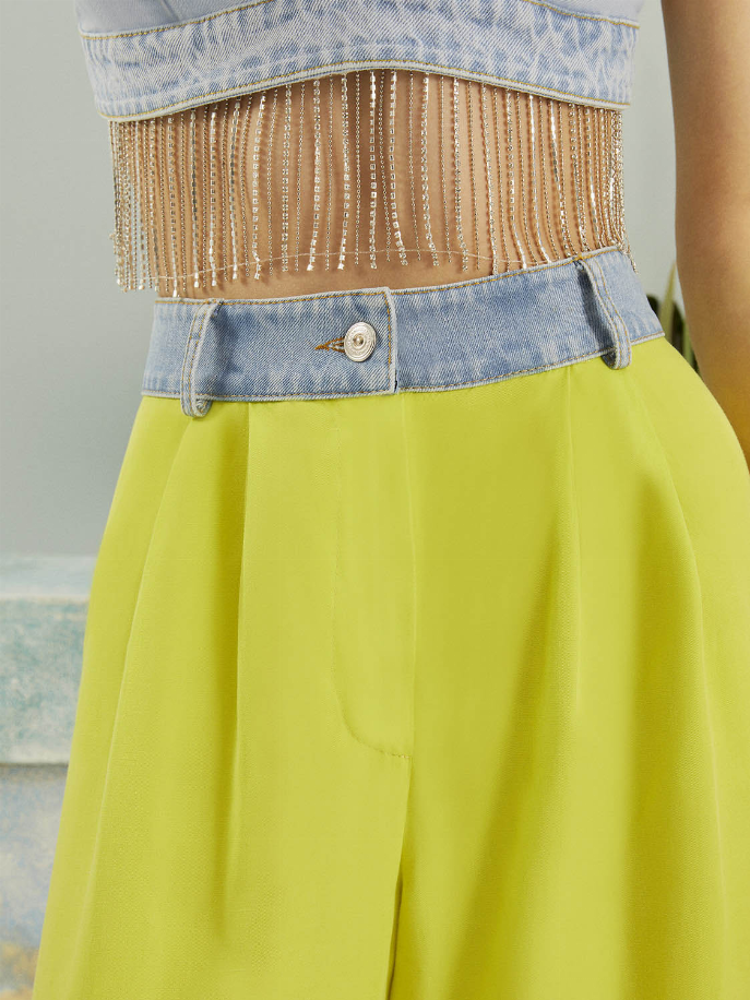 High-Waisted Wide Leg  Pants Monique Store