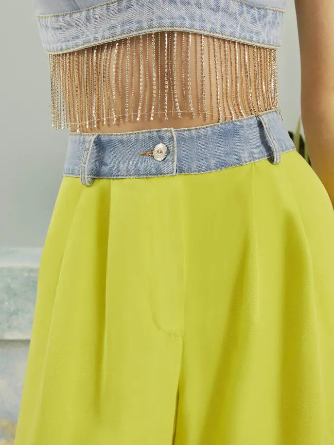 High-Waisted Wide Leg  Pants Monique Store