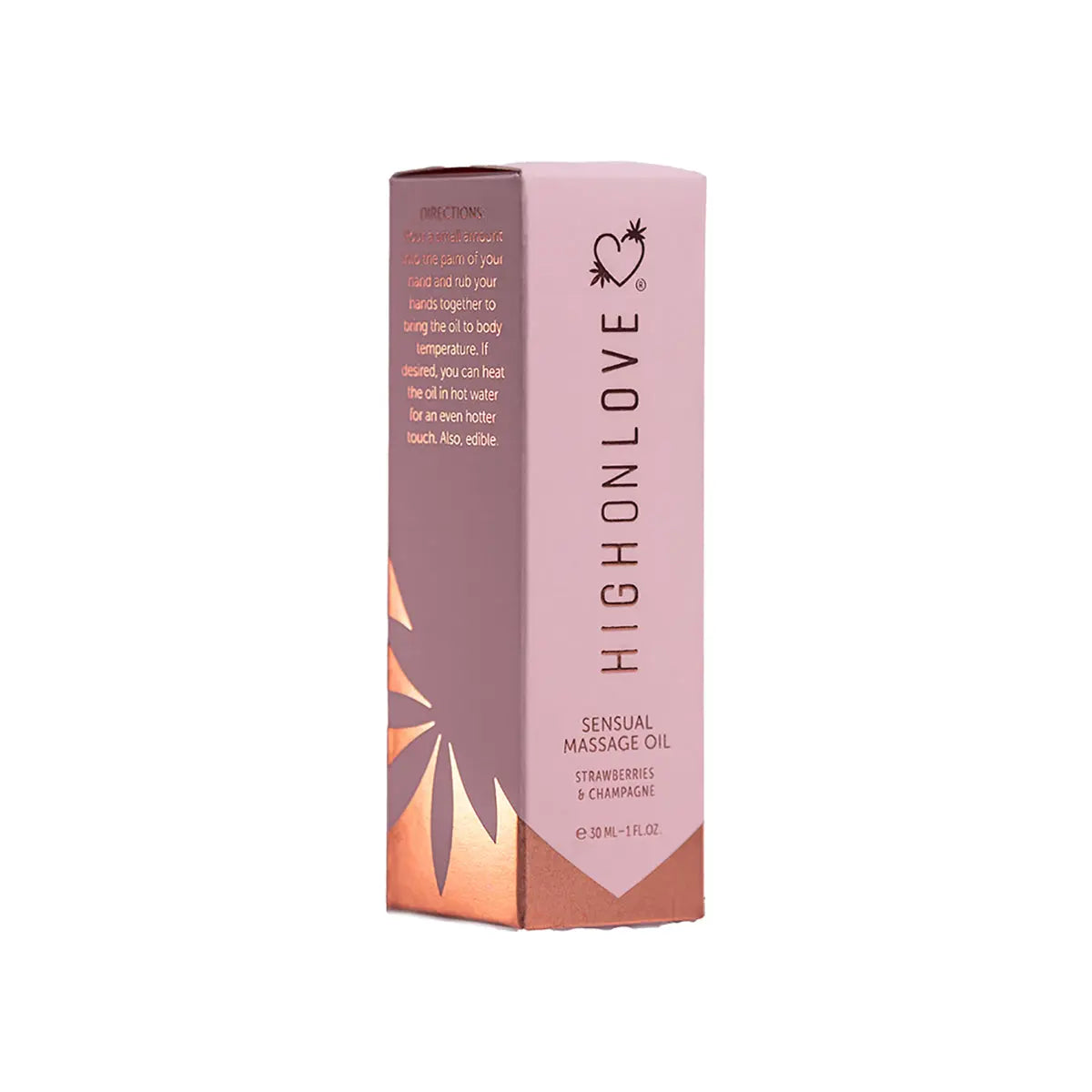 HighOnLove Mini Massage Oil Strawberries & Champagne 1 oz HighOnLove