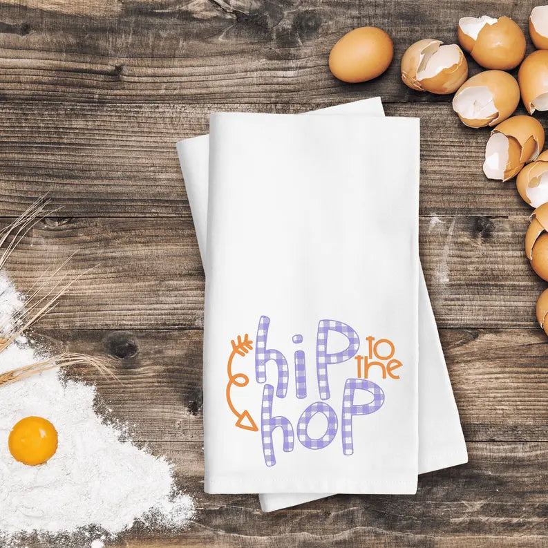Hip to the Hop Easter Kitchen Towel The 308 Collective