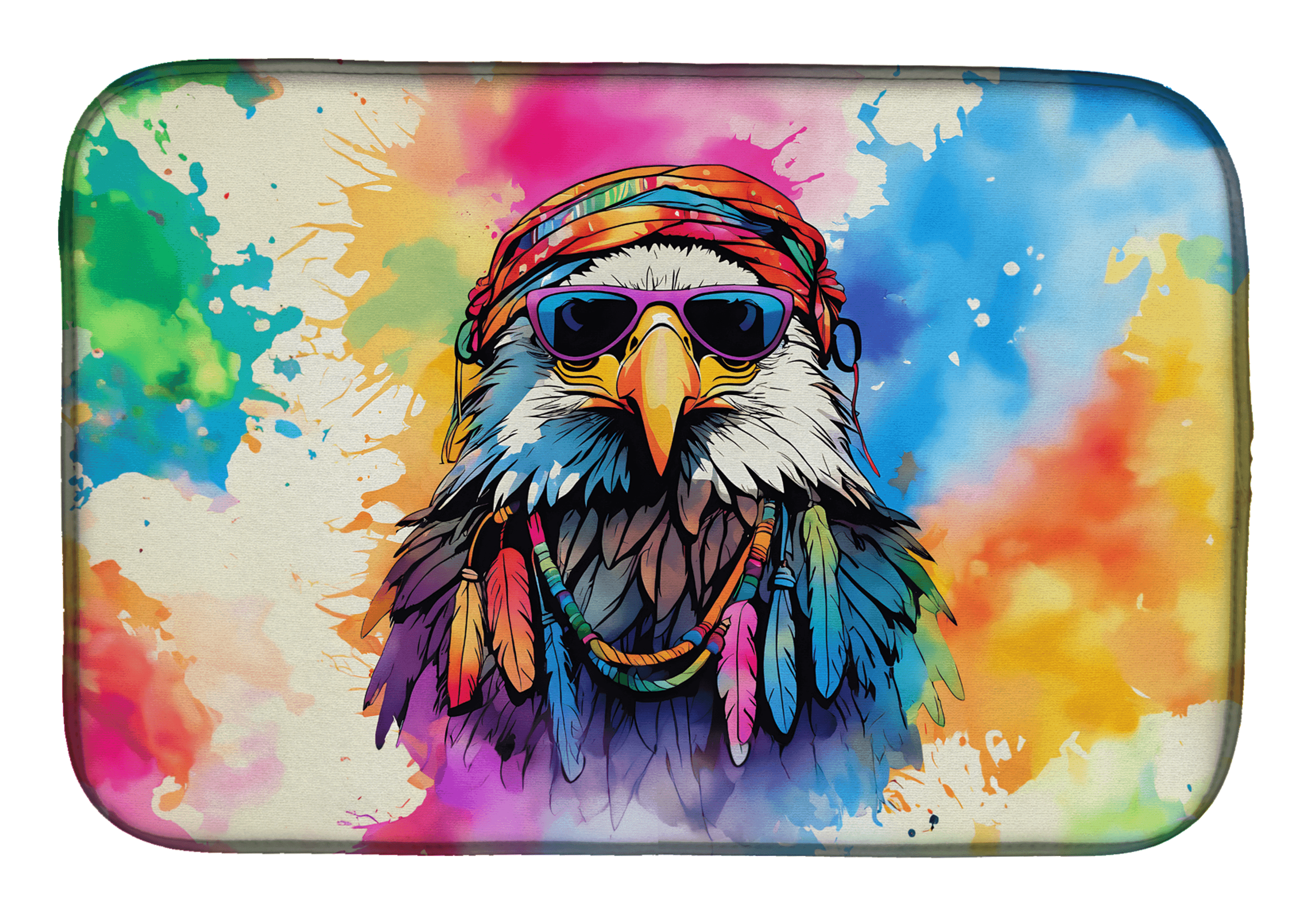 Hippie Animal Eagle Dish Drying Mat Caroline's Treasures