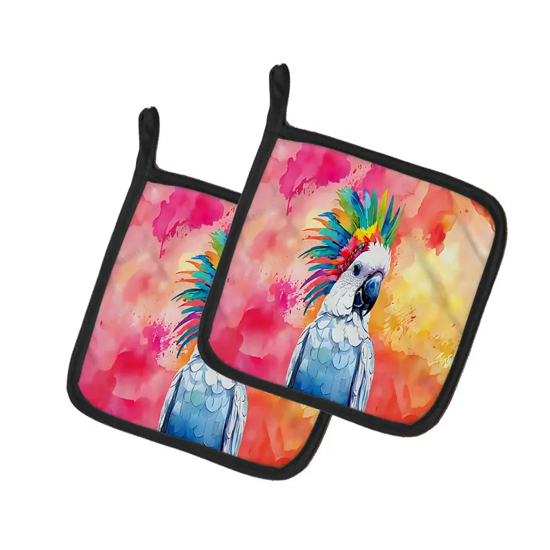 Hippie Animal Eagle Pair of Pot Holders Caroline's Treasures