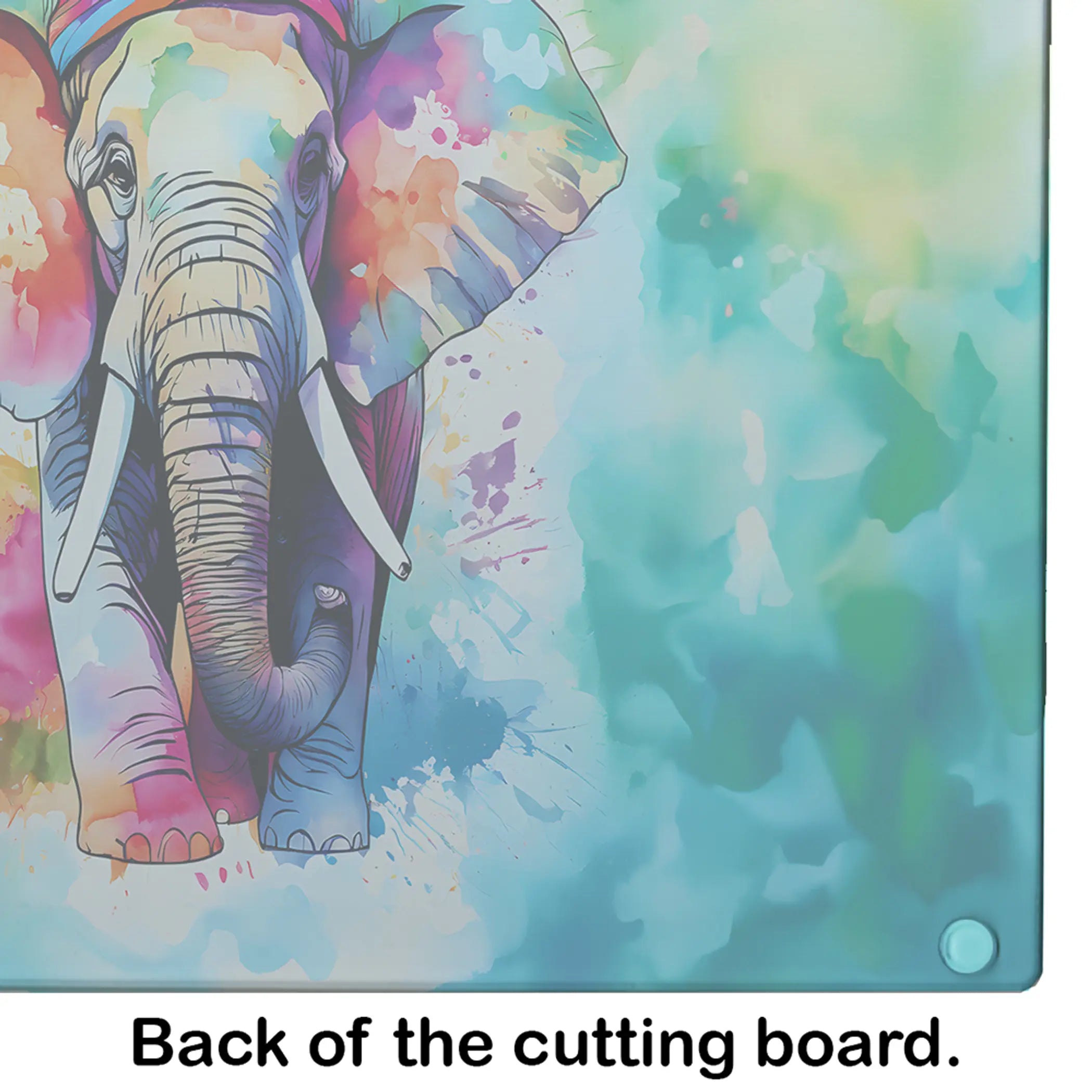 Hippie Animal Elephant Glass Cutting Board Caroline's Treasures
