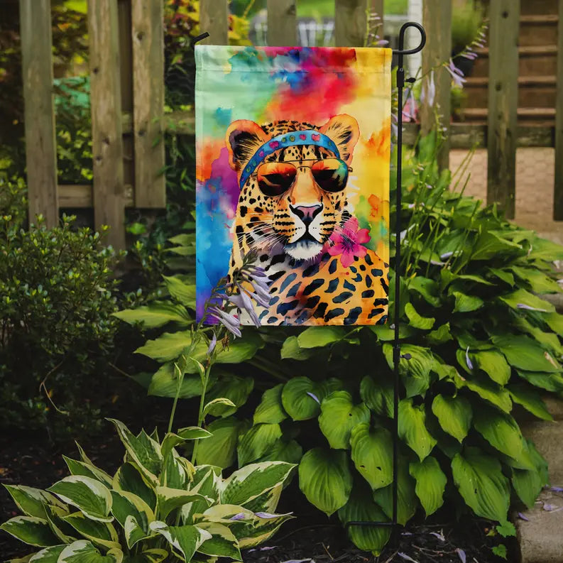 Hippie Animal Leopard Garden Flag Caroline's Treasures