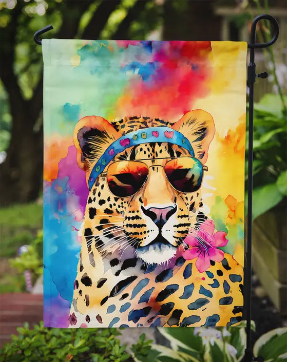 Hippie Animal Leopard Garden Flag Caroline's Treasures