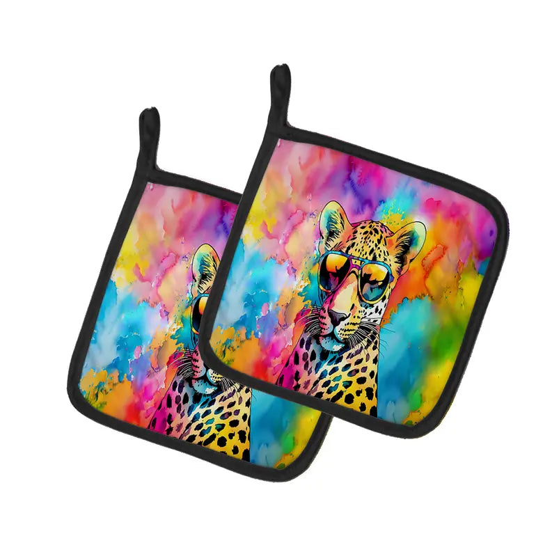 Hippie Animal Lion Pair of Pot Holders Caroline's Treasures