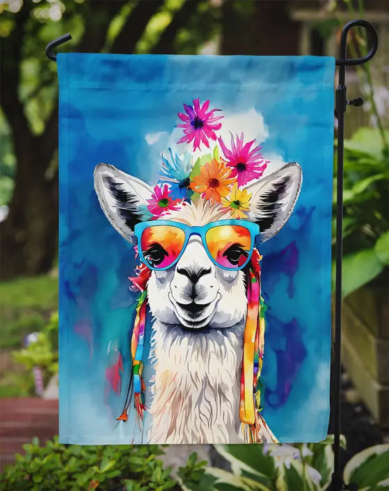 Hippie Animal Llama Garden Flag Caroline's Treasures