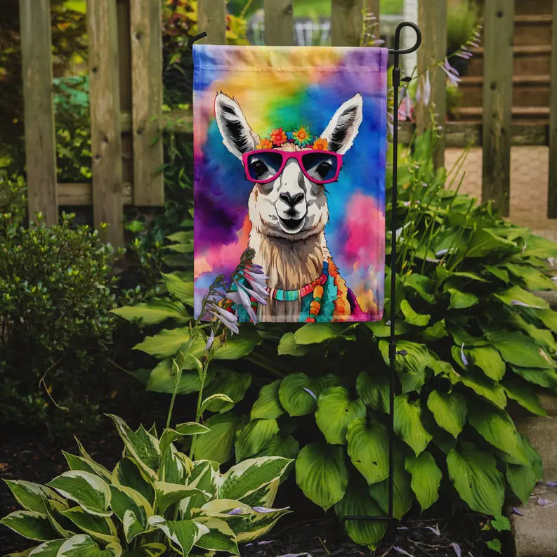 Hippie Animal Llama Garden Flag Caroline's Treasures
