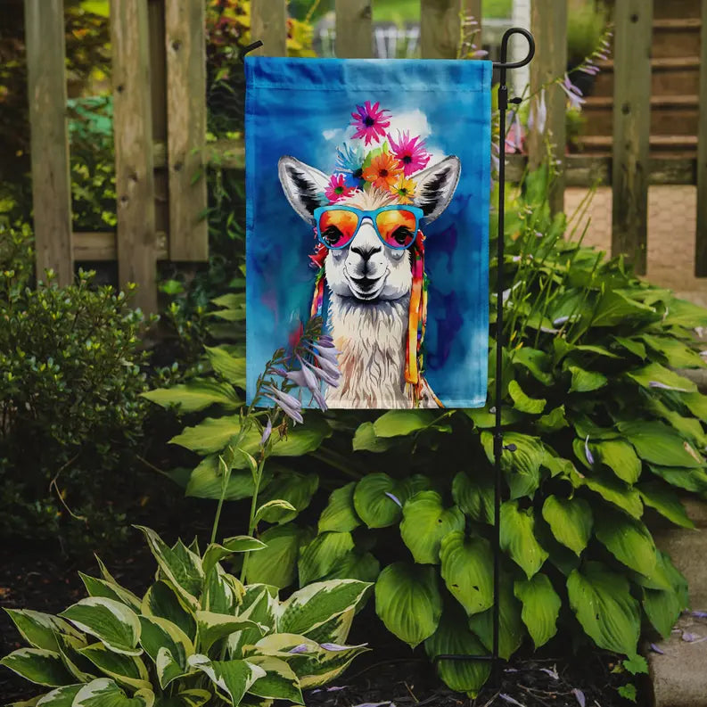 Hippie Animal Llama Garden Flag Caroline's Treasures