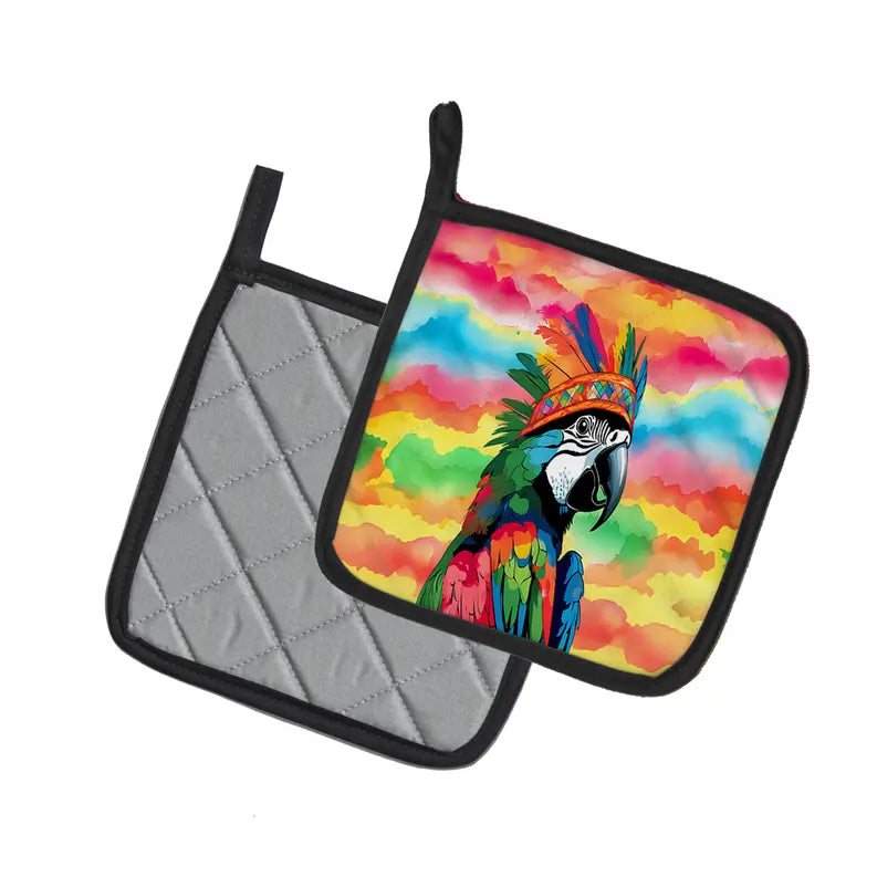 Hippie Animal Red Rooster Pair of Pot Holders Caroline's Treasures
